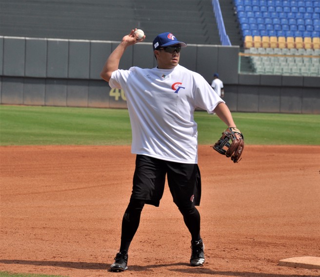 旅日好手吴念庭加入中华队集训。（毛琬婷摄）