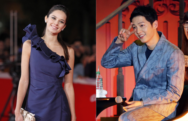 宋仲基与妻子婚后首度同框。（图／达志影像、中时资料照）