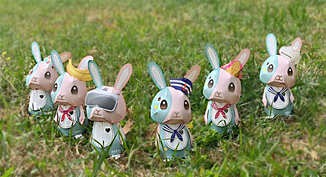 2023高雄灯会「雄meet兔」小提灯，可爱造型受大家喜爱。(图片提供/高雄市政府观光局)