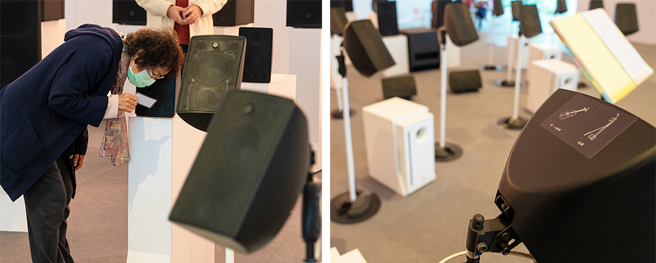 走進《LEARPRINT 內惟聲響實驗》聆聽交響樂，彷彿身處樂團之中，和平常在遠處聆賞交響樂的體驗，完全不同。(攝影/黃敬文)