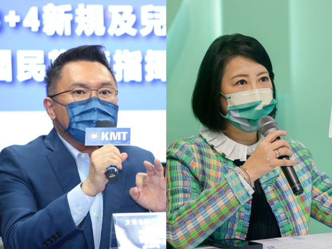 国民党台北市议员张斯纲(左)宣布投入台北市第一选区（士林、北投区）立委选举，剑指现任民进党籍立委吴思瑶(右)。(合成图/中时资料照)