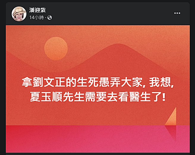 潘迎紫发文。（图／翻摄自潘迎紫脸书）