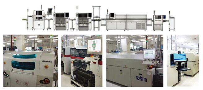 华德动能量产BMS及VCU之SMD自动生产线。图／业者提供