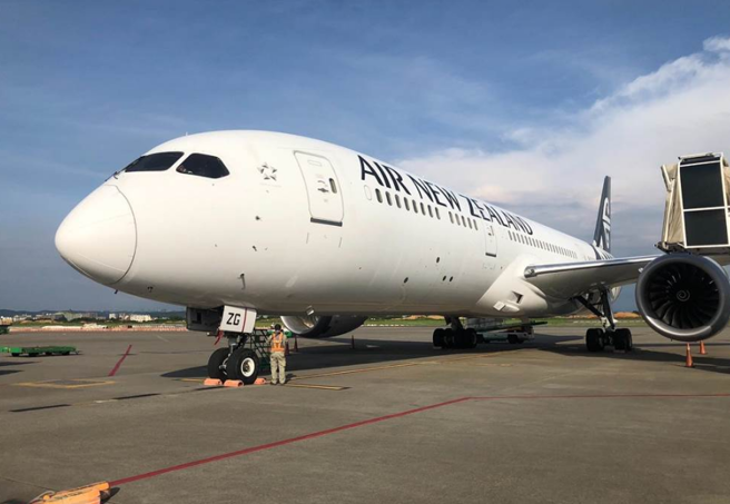 一架飞往纽约的班机，在飞行16小时后，回到原地。（图非当事航班。纽西兰航空提供）