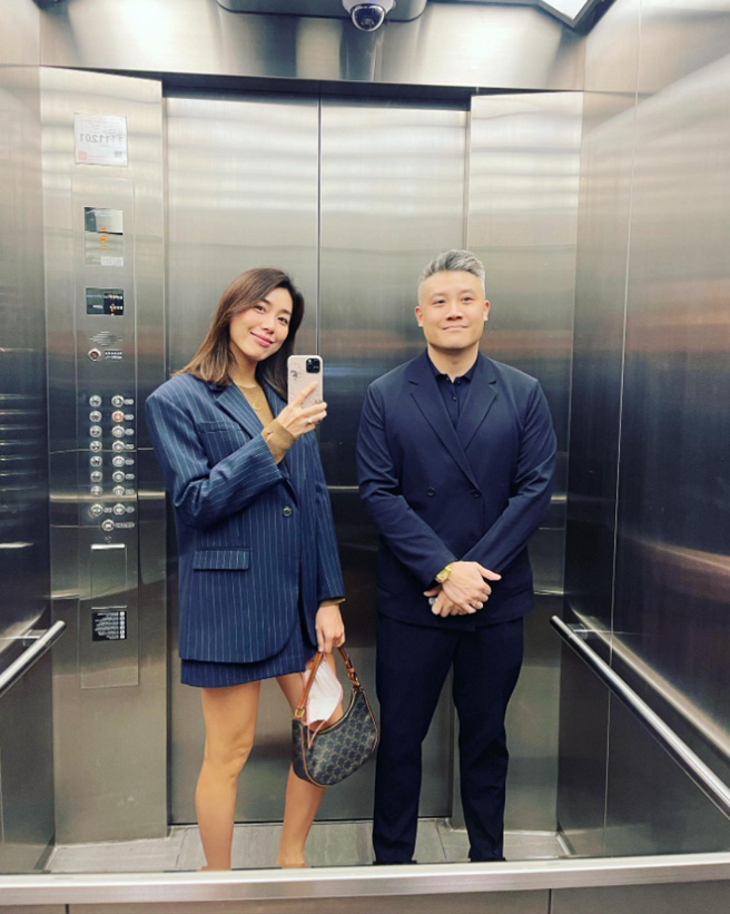 林可彤说与老公单独吃饭没话聊，连合照都尷尬。（图／摘自林可彤脸书）