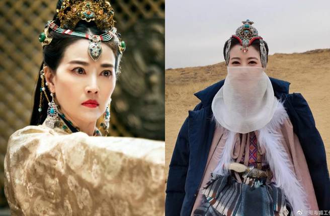 周海媚在電影《大漢軍魂》飾演漢朝的公主。（圖／取自周海媚工作室微博）
