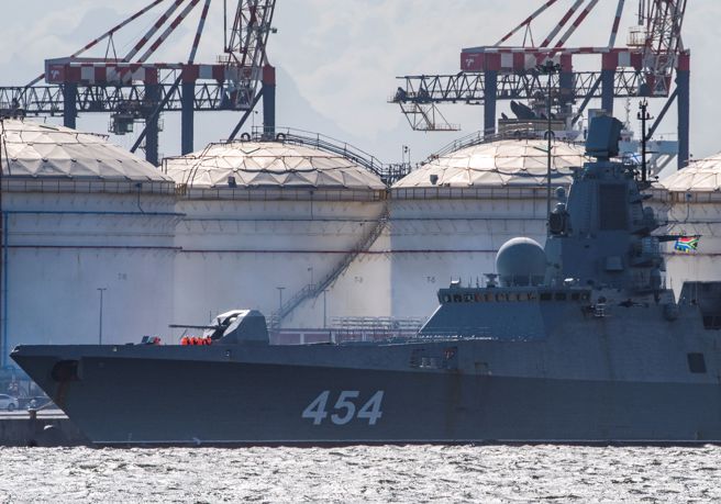 准备参加军演的俄军「高希柯夫海军上将号」（Admiral Gorshkov）。（图／路透社）