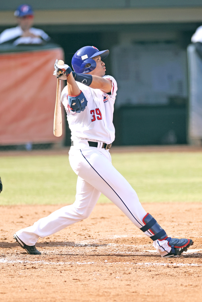 旅日好手吴念庭19日热身赛扛中华队第4棒，但没有安打表现。（中职提供）