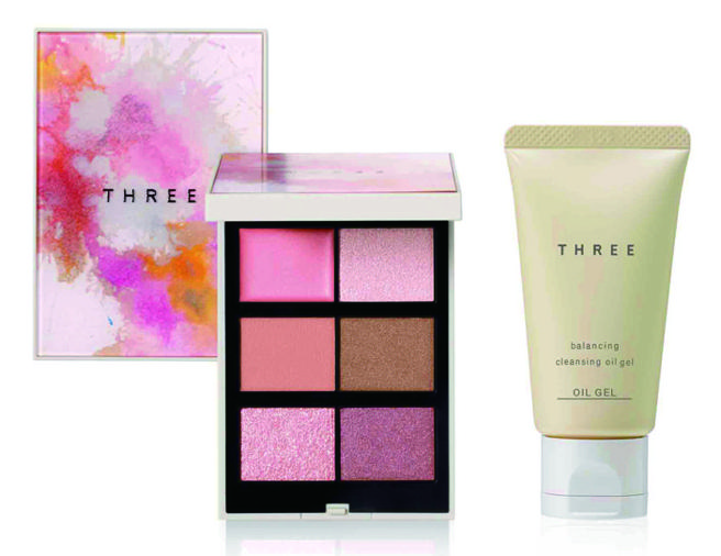 SOGO忠孝馆3月3日新品上市－THREE周年限定彩妆组，优惠价2500元。（SOGO提供）