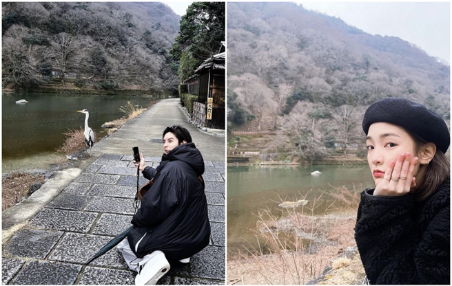 曹佑寧、王净目前在日本旅游。（图／IG@曹佑寧、王净）