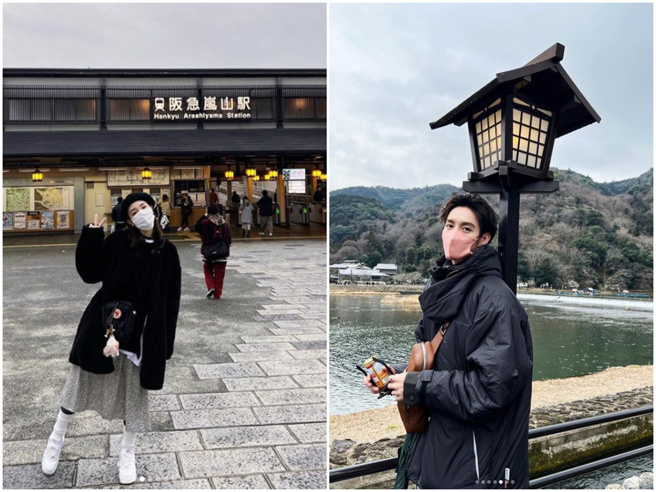 王净、曹佑寧被网友抓包同游日。（图／IG@王净、曹佑寧）