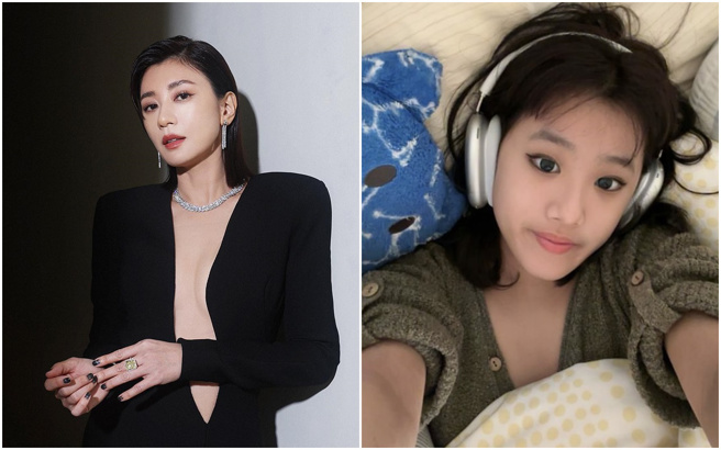 賈靜雯的女兒梧桐妹（右）已經出落得亭亭玉立。(圖/賈靜雯臉書、梧桐妹IG)