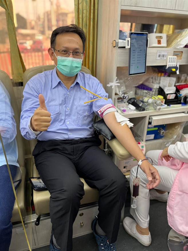 台电中区施工处响应「捐血一袋、救人一命」公益精神，20日在丰原办理捐血活动。（台电提供／陈淑娥台中传真）