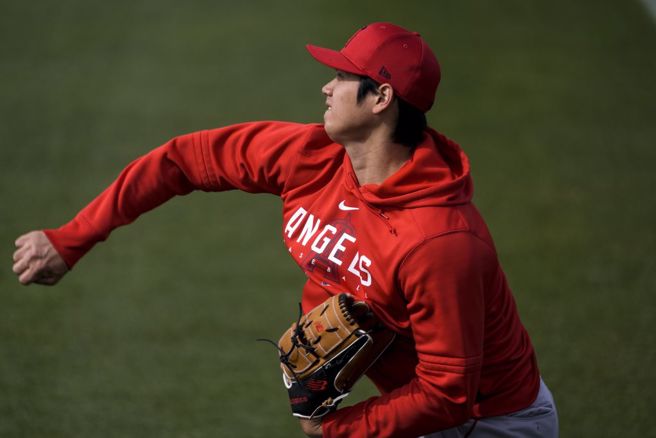 大谷翔平与天使剩下今年最后一季合约。（美联社）