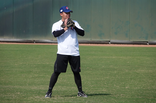經典賽中華隊投手曾峻岳。（毛琬婷攝）
