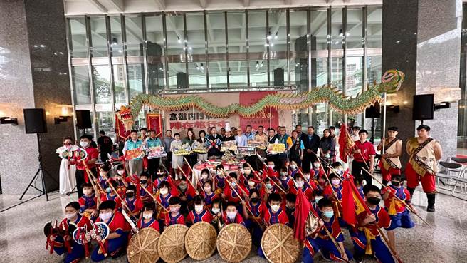 高雄内门宋江阵将于2月25日登场，今举办行销记者会。（柯宗纬摄）