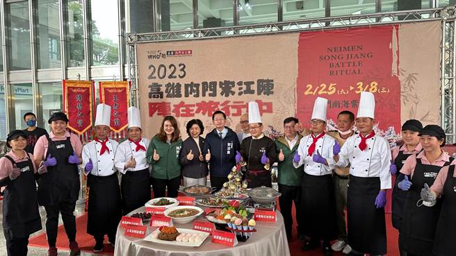 高雄内门宋江阵将于2月25日登场，今举办行销记者会。（柯宗纬摄）