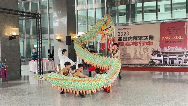 创意宋江阵代表台南大学受邀演出。（柯宗纬摄）