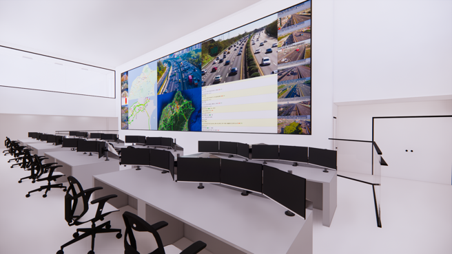 智慧运输中心模拟图。图/新北市政府提供