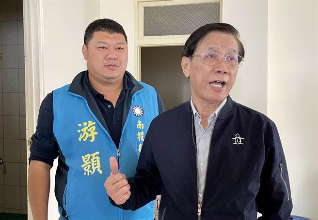 林明溱、游颢连袂出席国民党记者会，破除对手搞分化伎俩，展现团结气势。（杨静茹摄）