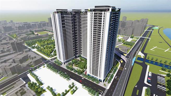 大陈更新单元1建筑完工后示意图。(新北住都中心提供)