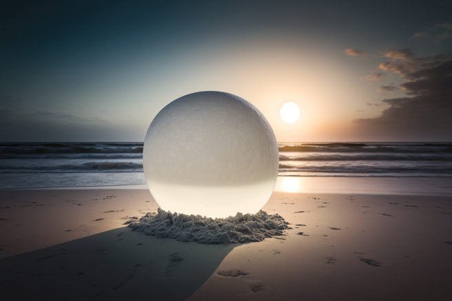 日本滨松市一位当地民眾通报的，有一个大的圆形物体被衝到了海滩上。（张威翔制图）