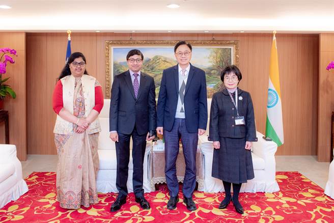 印度台北协会会长戴国澜今拜会桃园市长张善政。(秘书处提供／蔡依珍桃园传真)