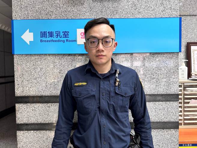 寧夏路派出所警員林善軍積極協助攔阻詐騙成功。（簡銘柱翻攝）