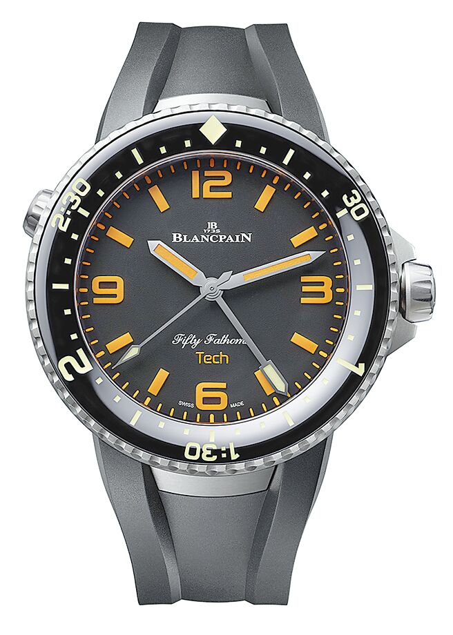 宝珀表为庆祝五十噚70周年，推出Tech Gombessa的潜水表。（Blancpain提供）