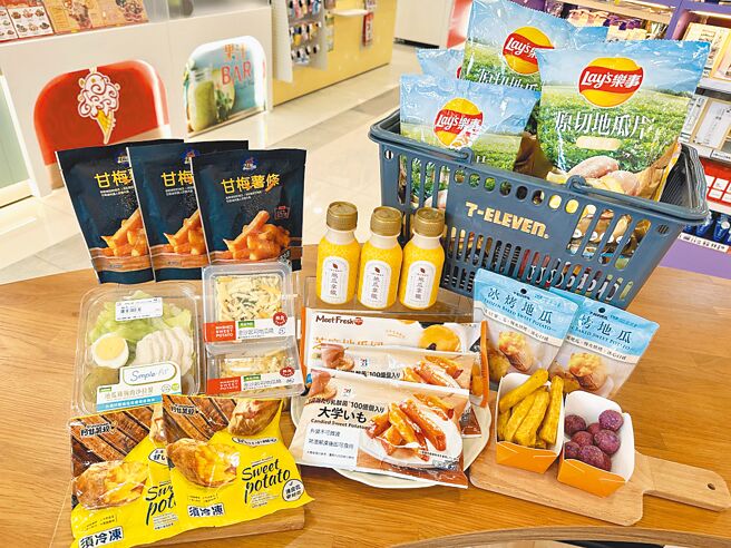 7-11集结超过10款地瓜商品并开发新品，指定品项可享任选第2件7折优惠，「金沙起司地瓜烧」55元。（7-11提供）