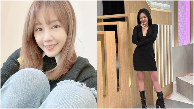  嚴立婷錄通告時碰到久違的小S。(圖／翻攝自嚴立婷臉書、小S臉書)
