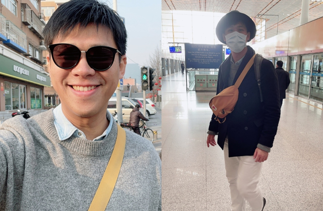 葛斯齐昨抵达北京。（图／翻摄自台湾最强跟拍摄影师小葛微博）