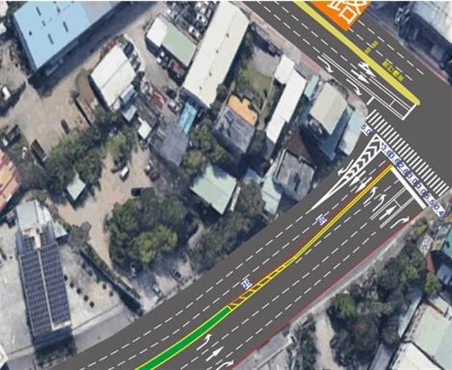 交通局择定该路口作为「偏心左转路畅计画」的示范路口。（桃园市交通局提供／陈梦茹桃园传真）