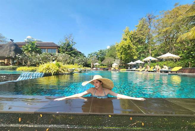 简沛恩到泰国旅游度假。（楠轩工作室提供）