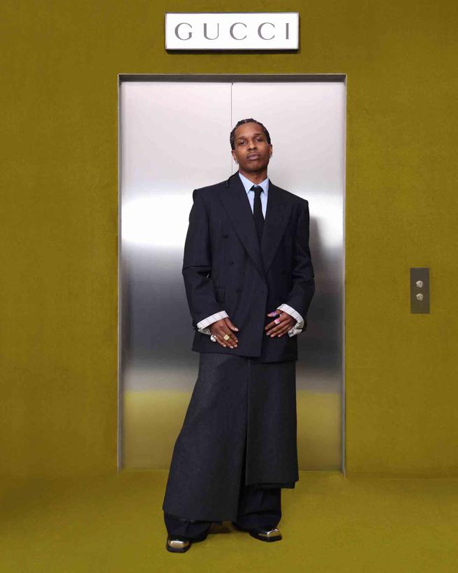 A$AP Rocky出席Gucci 2023秋冬女装大秀。（Gucci提供）