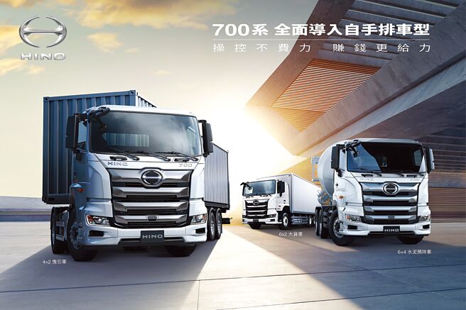 HINO 700系全新導入12速自手排新車型（車體樣式為打造示意圖，非完成車販售）。圖／業者提供