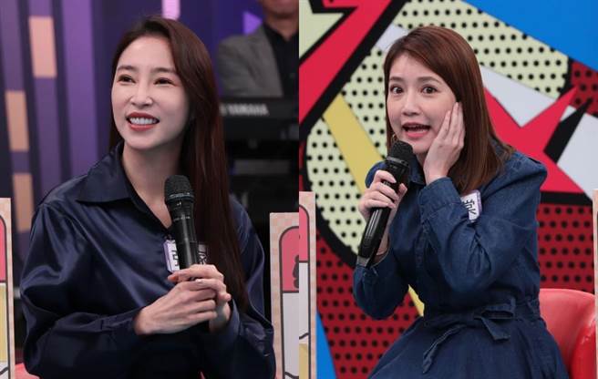 张家玮（左）被郭亚棠爆料常被爱情冲昏头。（中天综合台提供）