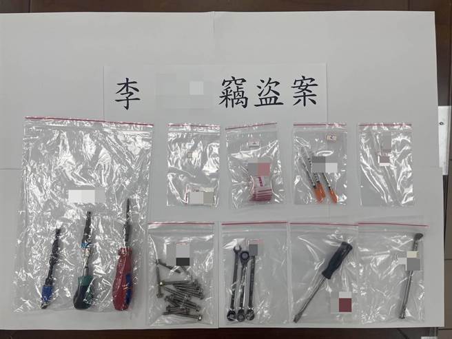 现场逮捕行窃的李姓窃贼，以及同行的张嫌、吴嫌及黄嫌，起获一级毒品海洛3.1公克，二级毒品安非他命2包，毛重17.2公克、10.5公克及吸食器等证物。（警方提供／吴建辉彰化传真）
