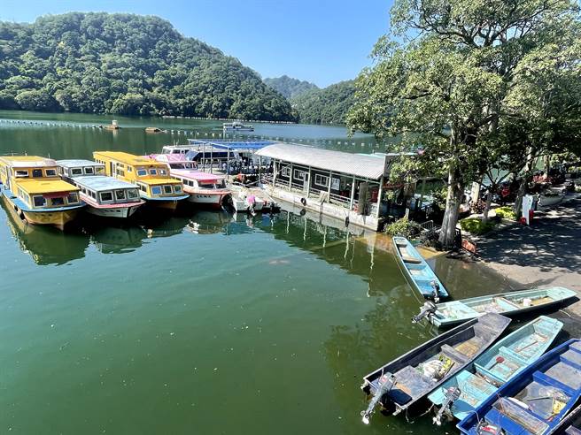 冬季枯水期石门水库蓄水率下降，北水局掌控水库出水量，桃竹地区水情无虞。（吕筱蝉摄）