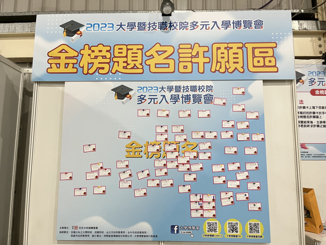 学生们在金榜题名区写下自己的梦想与希望。（摄影/刘于瑄）