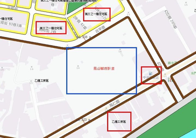 镇北里的里长赵志成脸书指出，有业者规划将在凤仁路原「高旗工家」学校内设置储能场。（图／居民提供）