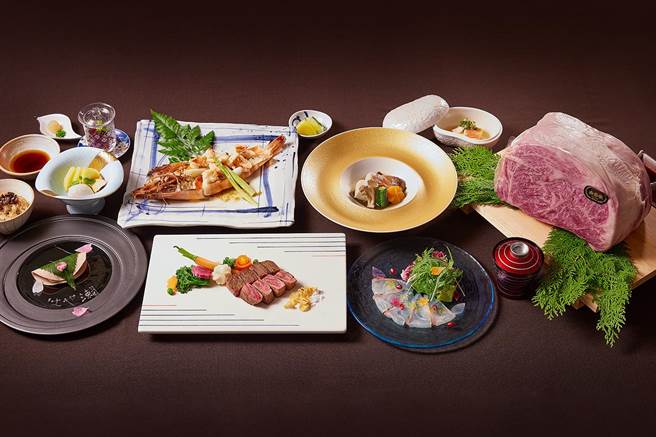 HAYASE铁板烧新推「A5山形牛套餐」，晚餐套餐「真秀场」共有8品菜式，售价4800元加1成服务费。(JR东日本大饭店台北提供)
