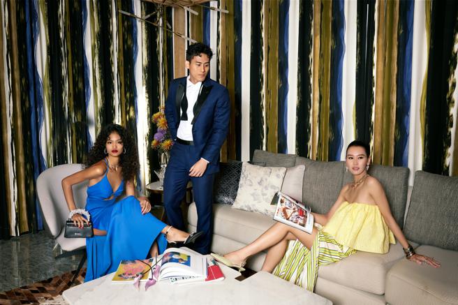 新光三越春上市，因应国外旅游回升，穿出度假与派对感的时尚新形象。（新光三越提供）