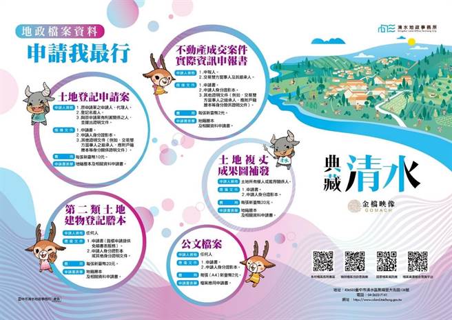 台中市清水地政事务所推广檔案开放与应用，于官方网站建置「檔案应用专区」，欢迎民眾多加利用，并确保自身权益。（台中市政府提供）