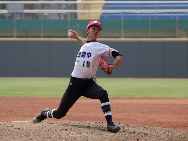 台东体中投手阳益政。（学生棒球联盟提供）