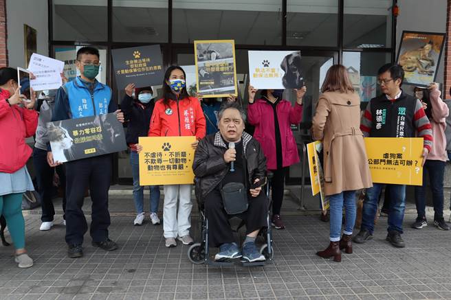 动保团体不满新竹县动防所未能立刻将受虐狗只安置，希望公部门未来能在执法上更具弹性与灵活。（邱立雅摄）