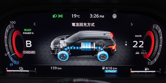 12.3吋数位仪表板，行车资讯导航地图一目了然。（陈大任摄）