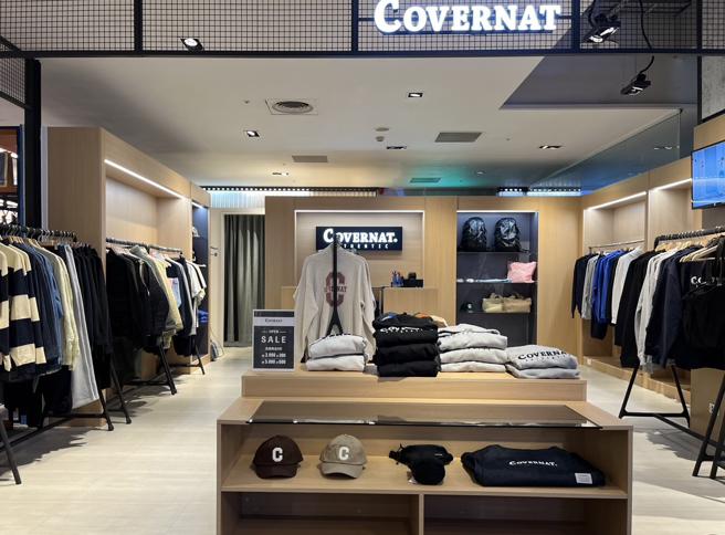 新光三越台中中港店，引进韩国街头品牌COVERNAT。（新光三越提供）