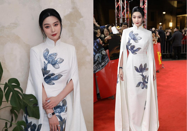 范冰冰日前踏上柏林影展红毯时，典雅旗袍装扮被质疑气场全失，还显得憔悴不少。（图／摘自范冰冰IG）