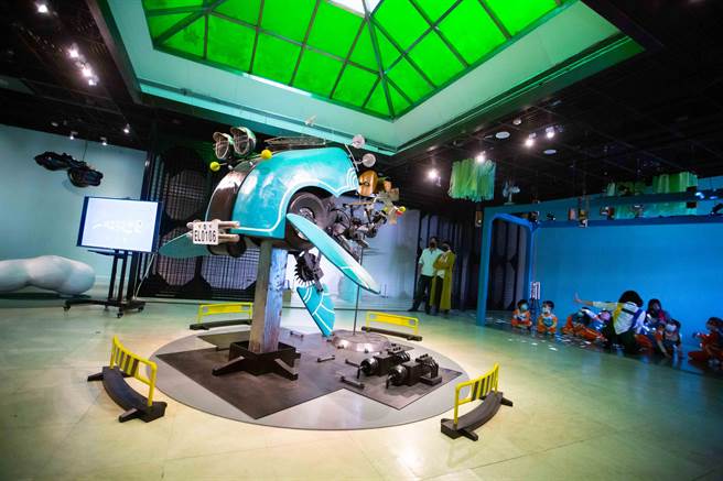 展场规画「梦想的翅膀」、「飞行时光机」、「超时空飞行」、「飞行实验室」及「复眼看世界」5大单元。（袁庭尧摄）